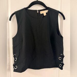 MICHAEL Michael Kors Corporate Goth Blouse with Side Grommets (XS)